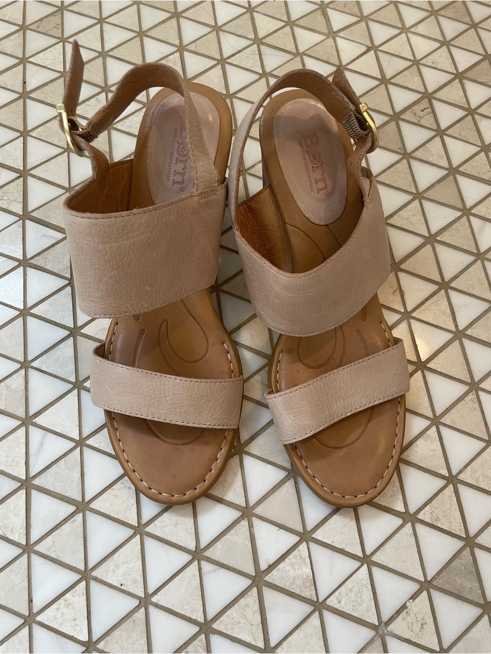 Born Leather Heeled Sandals Women’s Size 9 - Picture 2 of 7